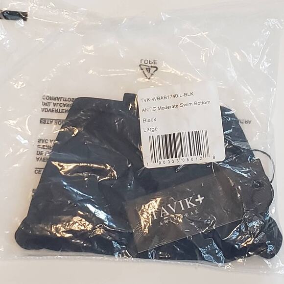 Tavik Antic Moderate Swim Bottom Black Women's Large NWT - Picture 2 of 6